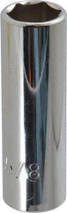Proto - 5/8", 3/8" Drive, Deep Hand Socket - 6 Points, 2-3/4" OAL, Chrome Vanadium, Chrome Finish - Apex Tool & Supply