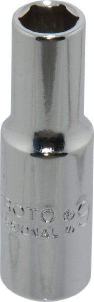 Proto - 3/8" Drive, Deep Hand Socket - 6 Points, 2-1/8" OAL, Chrome Finish - Apex Tool & Supply