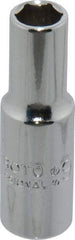 Proto - 3/8" Drive, Deep Hand Socket - 6 Points, 2-1/8" OAL, Chrome Finish - Apex Tool & Supply