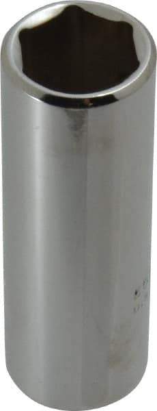 Proto - 3/8" Drive, Deep Hand Socket - 6 Points, 2-1/8" OAL, Chrome Finish - Apex Tool & Supply