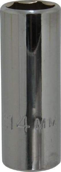 Proto - 3/8" Drive, Deep Hand Socket - 6 Points, 2-1/8" OAL, Chrome Vanadium, Chrome Finish - Apex Tool & Supply