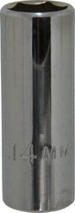 Proto - 3/8" Drive, Deep Hand Socket - 6 Points, 2-1/8" OAL, Chrome Vanadium, Chrome Finish - Apex Tool & Supply
