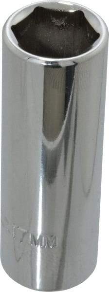 Proto - 3/8" Drive, Deep Hand Socket - 6 Points, 2-3/4" OAL, Chrome Finish - Apex Tool & Supply