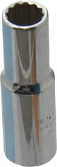 Proto - 3/8", 3/8" Drive, Deep Hand Socket - 12 Points, 2-1/8" OAL, Steel, Full Polish Finish - Apex Tool & Supply
