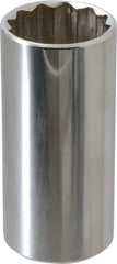 Proto - 1", 3/8" Drive, Deep Hand Socket - 12 Points, 2-3/4" OAL, Chrome Finish - Apex Tool & Supply