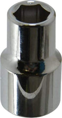 Proto - 7/16", 1/2" Drive, Standard Hand Socket - 6 Points, 1-31/64" OAL, Chrome Finish - Apex Tool & Supply