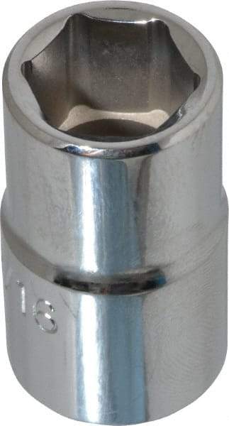 Proto - 9/16", 1/2" Drive, Standard Hand Socket - 6 Points, 1-1/2" OAL, Chrome Finish - Apex Tool & Supply