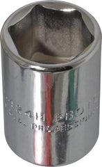 Proto - 3/4", 1/2" Drive, Standard Hand Socket - 6 Points, 1-1/2" OAL, Chrome Finish - Apex Tool & Supply