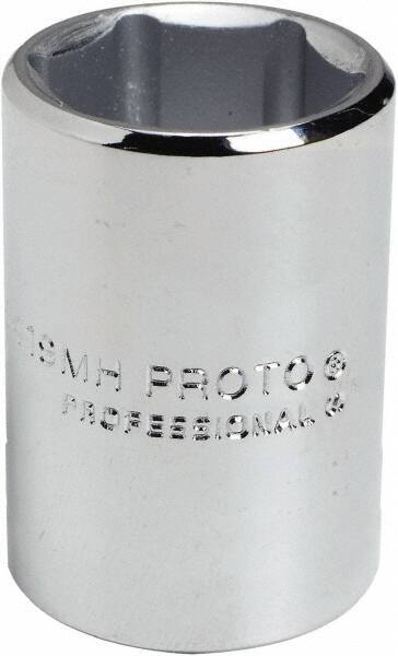Proto - 15/16", 1/2" Drive, Standard Hand Socket - 6 Points, 1-9/16" OAL, Chrome Finish - Apex Tool & Supply