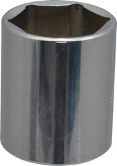 Proto - 1-1/8", 1/2" Drive, Standard Hand Socket - 6 Points, 1-3/4" OAL, Chrome Finish - Apex Tool & Supply