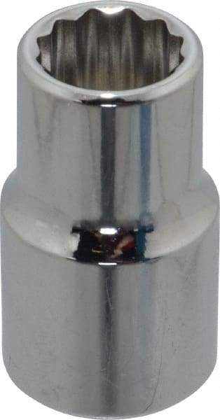 Proto - 1/2", 1/2" Drive, Standard Hand Socket - 12 Points, 1-31/64" OAL, Chrome Finish - Apex Tool & Supply