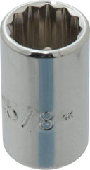 Proto - 5/8", 1/2" Drive, Standard Hand Socket - 12 Points, 1-1/2" OAL, Chrome Finish - Apex Tool & Supply