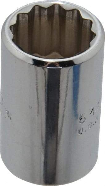 Proto - 21/32", 1/2" Drive, Standard Hand Socket - 12 Points, 1-1/2" OAL, Chrome Finish - Apex Tool & Supply
