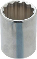 Proto - 7/8", 1/2" Drive, Standard Hand Socket - 12 Points, 1-9/16" OAL, Chrome Finish - Apex Tool & Supply
