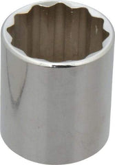 Proto - 1-3/16", 1/2" Drive, Standard Hand Socket - 12 Points, 1-3/4" OAL, Chrome Vanadium, Chrome Finish - Apex Tool & Supply