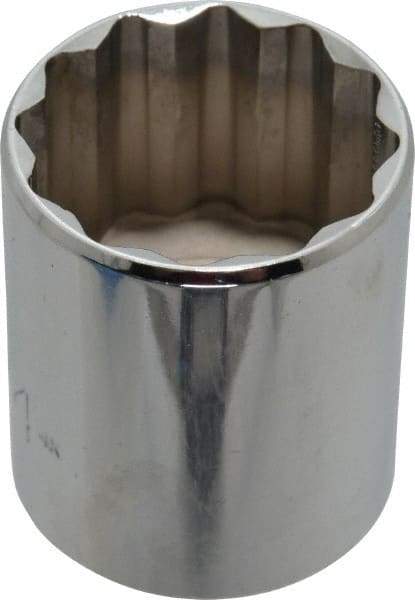 Proto - 1-1/4", 1/2" Drive, Standard Hand Socket - 12 Points, 1-3/4" OAL, Chrome Finish - Apex Tool & Supply