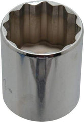 Proto - 1-1/4", 1/2" Drive, Standard Hand Socket - 12 Points, 1-3/4" OAL, Chrome Finish - Apex Tool & Supply
