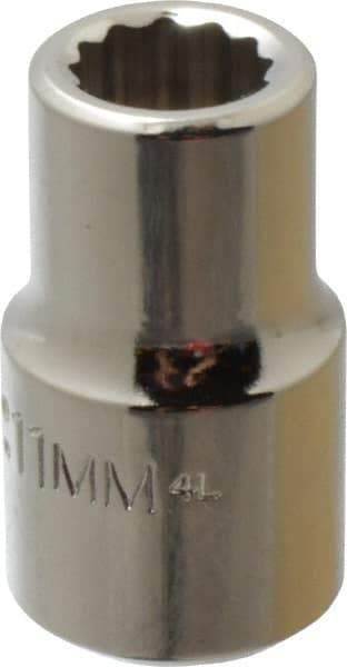 Proto - 1/2" Drive, Standard Hand Socket - 12 Points, 1-1/2" OAL, Chrome Finish - Apex Tool & Supply