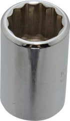 Proto - 1/2" Drive, Standard Hand Socket - 12 Points, 1-1/2" OAL, Chrome Finish - Apex Tool & Supply