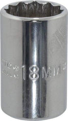 Proto - 1/2" Drive, Standard Hand Socket - 12 Points, 1-1/2" OAL, Chrome Finish - Apex Tool & Supply