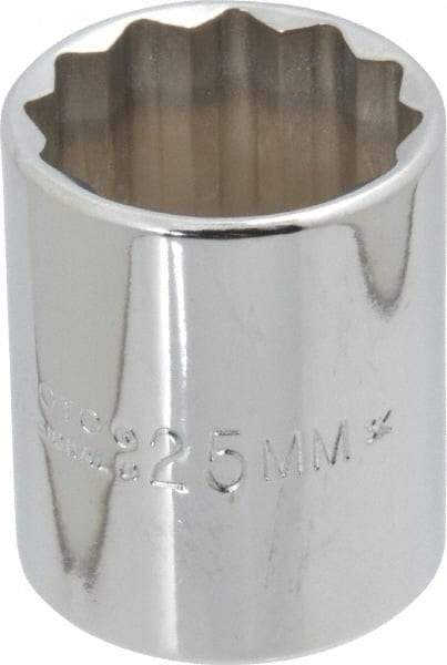 Proto - 1/2" Drive, Standard Hand Socket - 12 Points, 1-17/32" OAL, Chrome Finish - Apex Tool & Supply