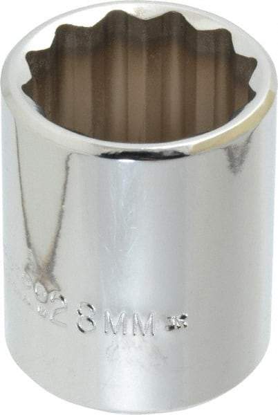Proto - 1/2" Drive, Standard Hand Socket - 12 Points, 1-25/32" OAL, Chrome Finish - Apex Tool & Supply