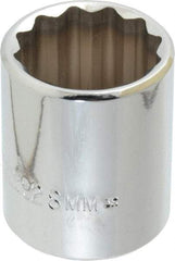 Proto - 1/2" Drive, Standard Hand Socket - 12 Points, 1-25/32" OAL, Chrome Finish - Apex Tool & Supply