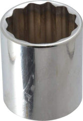Proto - 1/2" Drive, Standard Hand Socket - 12 Points, 1-25/32" OAL, Chrome Finish - Apex Tool & Supply