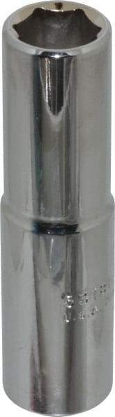 Proto - 9/16", 1/2" Drive, Deep Hand Socket - 6 Points, 3-1/4" OAL, Chrome Finish - Apex Tool & Supply