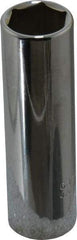Proto - 11/16", 1/2" Drive, Deep Hand Socket - 6 Points, 3-1/4" OAL, Chrome Finish - Apex Tool & Supply
