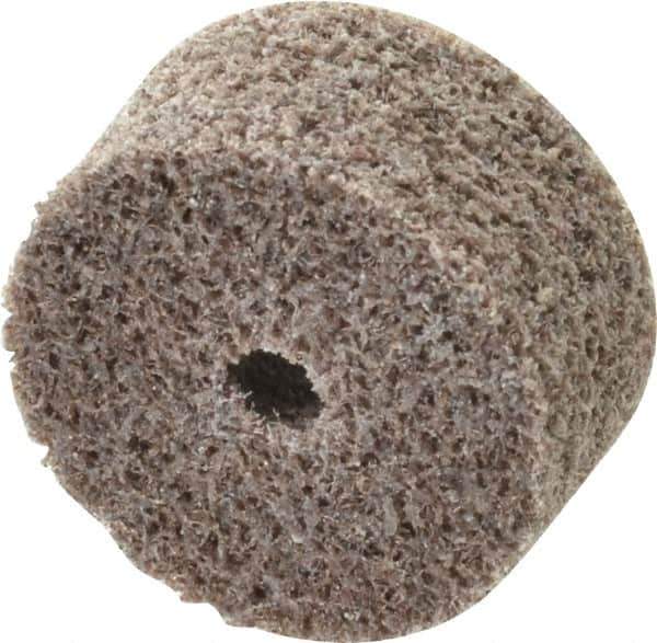 3M - 1" Diam, 1/2" Face Width, 3/16" Center Hole, Medium Grade, Aluminum Oxide Deburring Wheel - Unitized, Hard Density 7 Grade, 35,100 RPM - Apex Tool & Supply