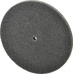 3M - 5" Diam, 1/4" Face Width, 1/4" Center Hole, Fine Grade, Silicon Carbide Deburring Wheel - Unitized, Soft Density 3 Grade, 6,000 RPM - Apex Tool & Supply