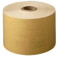 3M - 6" Diam, 400 Grit Aluminum Oxide Adhesive PSA Disc - Extra Fine Grade, Gold, A Weighted Backing, Flexible, Use with Random Orbital Sanders - Apex Tool & Supply