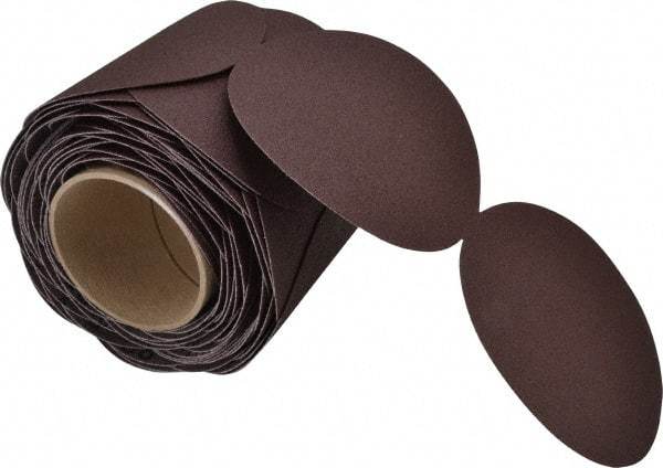 3M - 5" Diam, 80 Grit Aluminum Oxide Adhesive PSA Disc - Medium Grade, X Weighted Cloth Backing, For Bench Top Motors, Random Orbital Sanders - Apex Tool & Supply