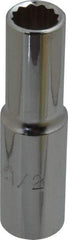 Proto - 1/2", 1/2" Drive, Deep Hand Socket - 12 Points, 3-1/4" OAL, Chrome Finish - Apex Tool & Supply