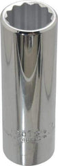 Proto - 3/4", 1/2" Drive, Deep Hand Socket - 12 Points, 3-1/4" OAL, Chrome Finish - Apex Tool & Supply