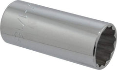 Proto - 1-1/16", 1/2" Drive, Deep Hand Socket - 12 Points, 3-1/4" OAL, Chrome Finish - Apex Tool & Supply