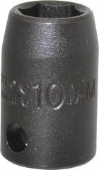 Proto - 3/8" Drive 10mm Standard Impact Socket - 6 Points, 1-1/32" OAL - Apex Tool & Supply