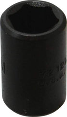 Proto - 3/8" Drive 12mm Standard Impact Socket - 6 Points, 1-1/32" OAL - Apex Tool & Supply
