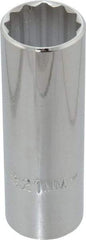 Proto - 1/2" Drive, Deep Hand Socket - 12 Points, 3-1/4" OAL, Chrome Finish - Apex Tool & Supply