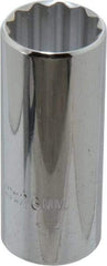 Proto - 1/2" Drive, Deep Hand Socket - 12 Points, 3-1/4" OAL, Chrome Finish - Apex Tool & Supply