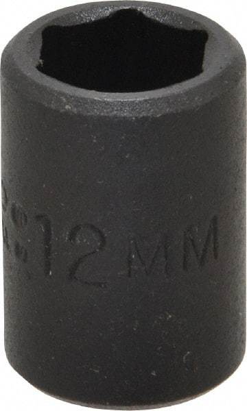 Proto - 3/8" Drive 3/8" Standard Impact Socket - 6 Points, 1-3/32" OAL - Apex Tool & Supply