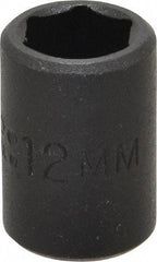 Proto - 3/8" Drive 3/8" Standard Impact Socket - 6 Points, 1-3/32" OAL - Apex Tool & Supply