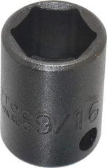 Proto - 3/8" Drive 9/16" Standard Impact Socket - 6 Points, 1-3/32" OAL - Apex Tool & Supply