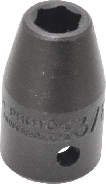Proto - 1/2" Drive 3/8" Standard Impact Socket - 6 Points, 1-1/2" OAL - Apex Tool & Supply