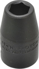 Proto - 1/2" Drive 7/16" Standard Impact Socket - 6 Points, 1-1/2" OAL - Apex Tool & Supply