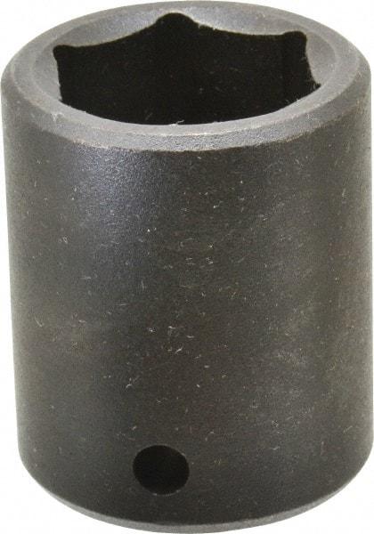 Proto - 1/2" Drive 1" Standard Impact Socket - 6 Points, 1-3/4" OAL - Apex Tool & Supply