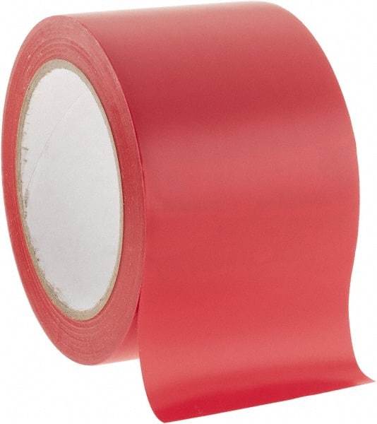 NMC - Red Solid Color Vinyl Tape - 3" Wide x 108' Long x 0.002" Thick, General Traffic - Apex Tool & Supply