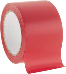 NMC - Red Solid Color Vinyl Tape - 3" Wide x 108' Long x 0.002" Thick, General Traffic - Apex Tool & Supply