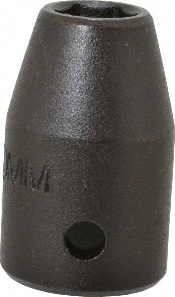 Proto - 1/2" Drive 10mm Standard Impact Socket - 6 Points, 1-1/2" OAL - Apex Tool & Supply